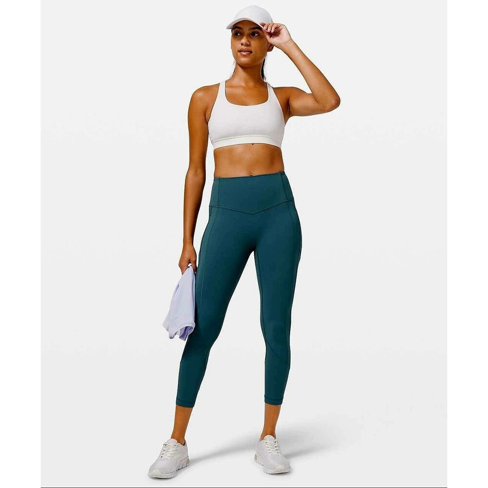 Lululemon All The Right Places Crop II 23” Leggings Size 2 Desert Teal W6AMYS